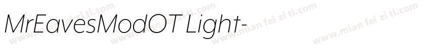 MrEavesModOT Light字体转换